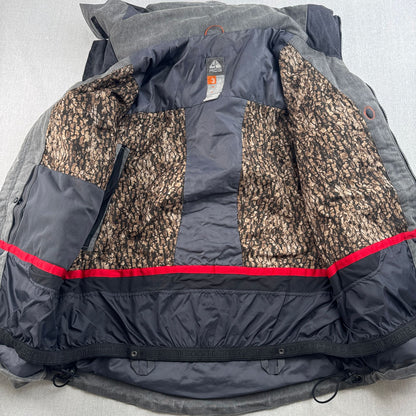 00s NIKE ACG ガーメント マウンテンパーカー シェルジャケット ナイロンジャケット ナイキ スノージャケット テック系 フード着脱式 L グレー 2604-0036