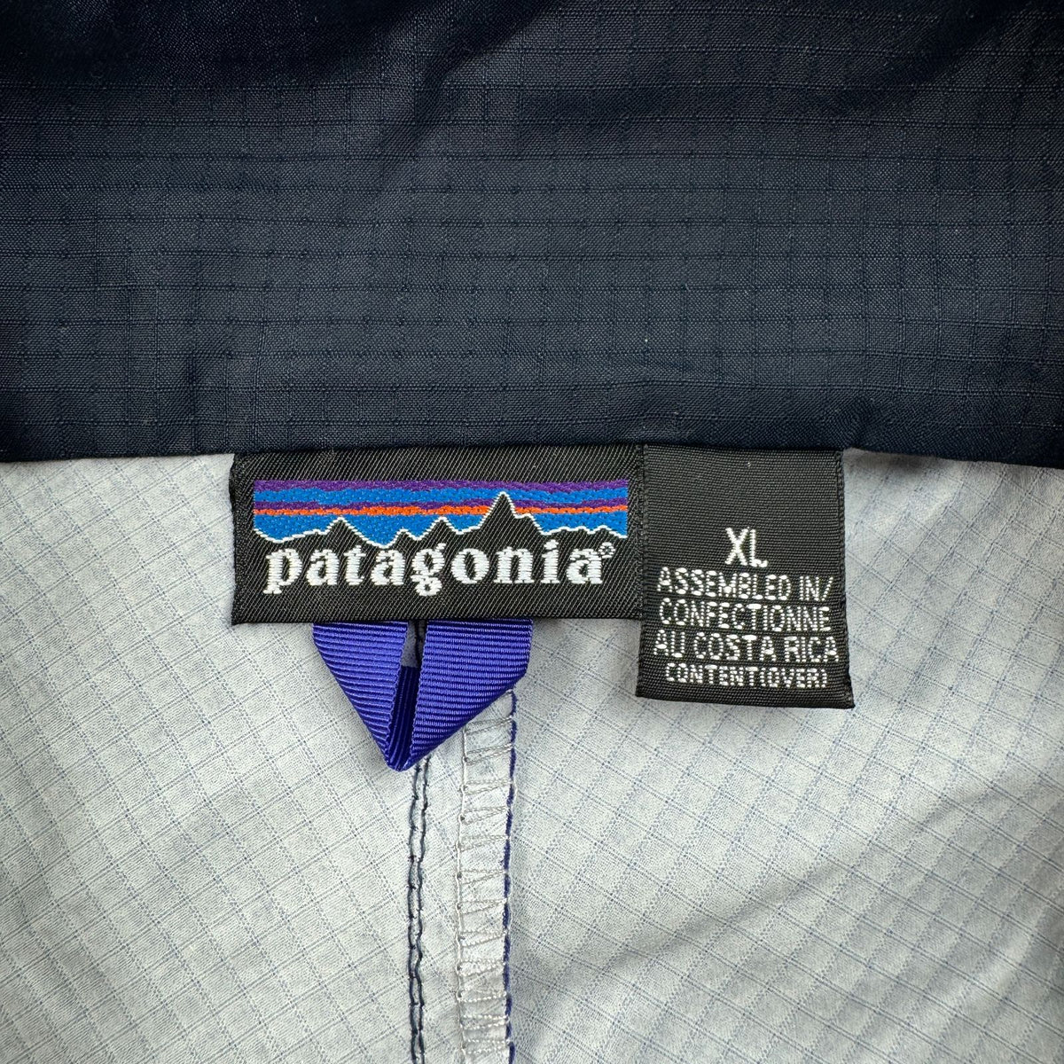 廃盤 90s パタゴニア ベロシティ シェル ナイロンジャケット XL Patagonia VelocityShell 青 ブルー 1996年製 コスタリカ製 2604-0064