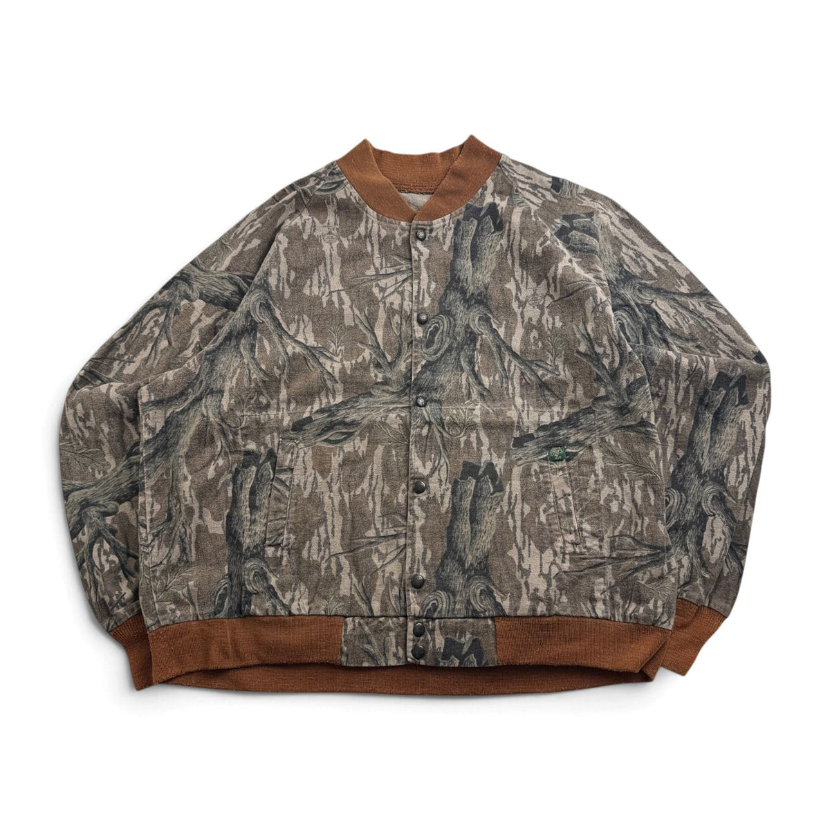 80s 90s USA製 MOSSY OAK リアルツリー カモ 迷彩 ブルゾン ma1 2XL ジャケット 中綿 2604-0017