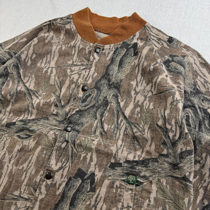 80s 90s USA製 MOSSY OAK リアルツリー カモ 迷彩 ブルゾン ma1 2XL ジャケット 中綿 2604-0017