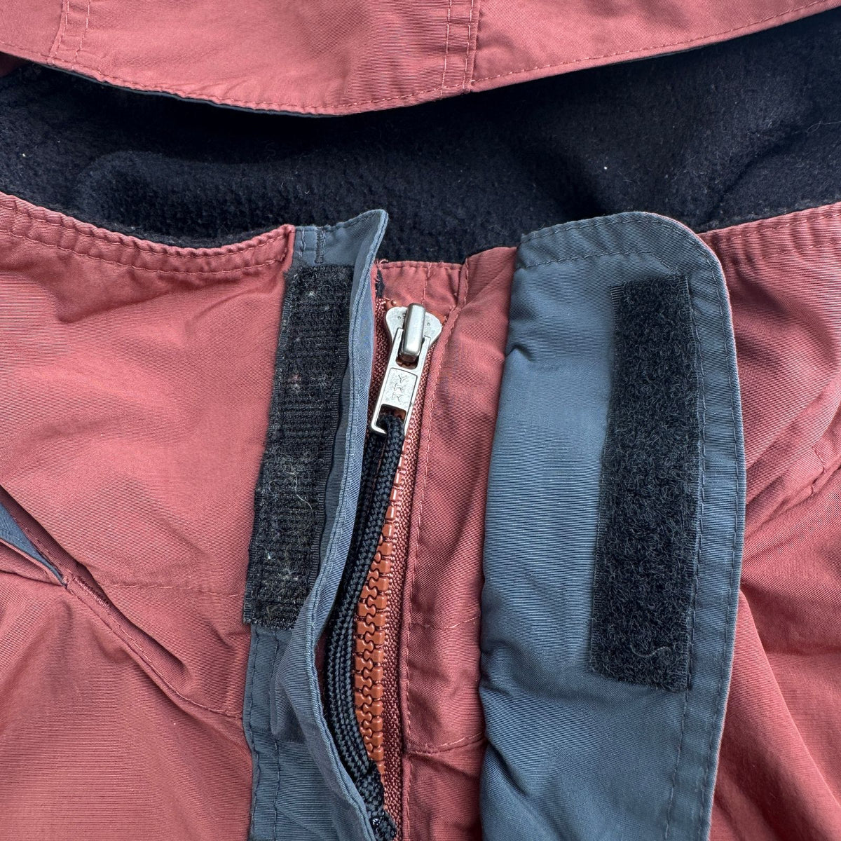 名作 patagonia パタゴニア フュージョン ジャケット Fusion Jacket カラー ブラウン 赤 裏フリース 90s コロンビア製 2604-0058