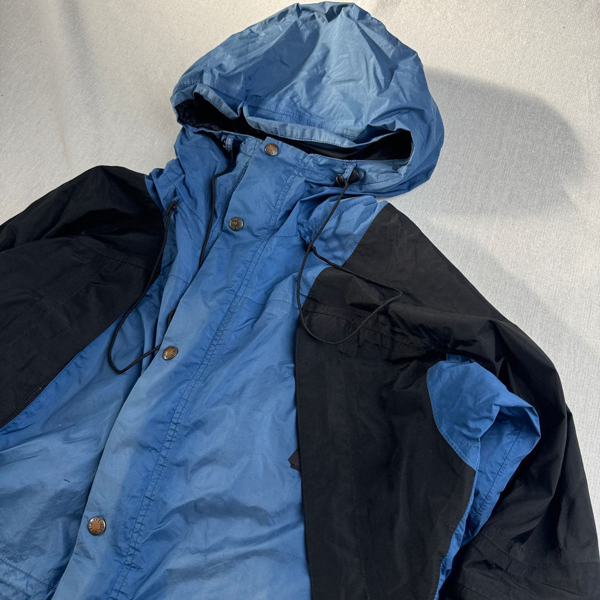 90s THE NORTH FACE ゴアテックス マウンテンパーカー Mountain Light Jacket ノースフェイス 青 黒 gore-tex L 2604-0204