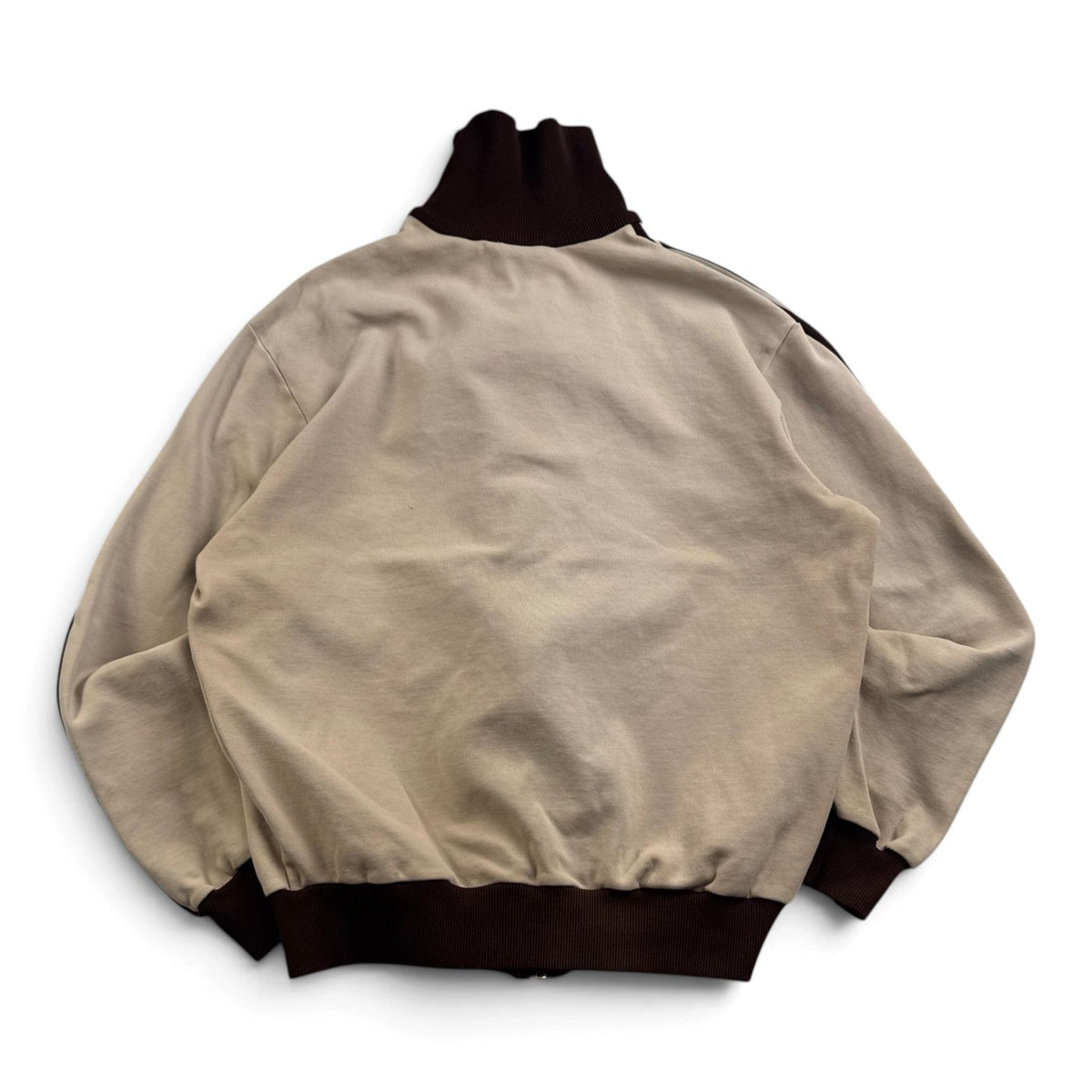 70s adidas アディダス トラックジャケット ベージュ 4号 ジャージ デサント製 西ドイツ 2604-0012