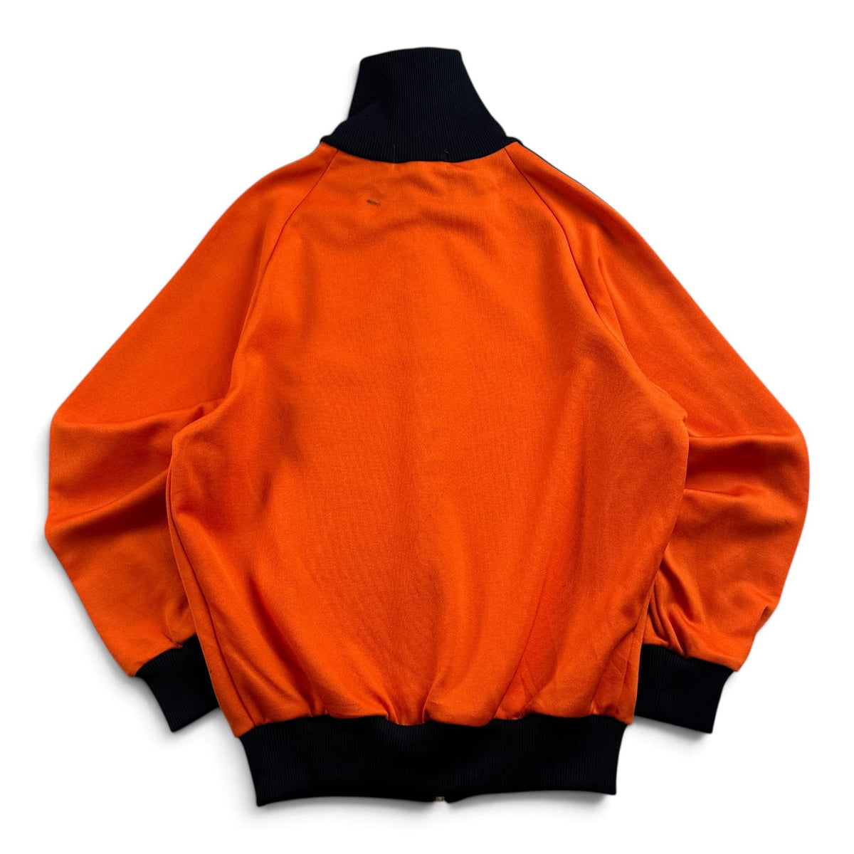 80s adidas アディダス トラックジャケット オレンジ 黒 2号 デサント製 ジャージ 2604-0032