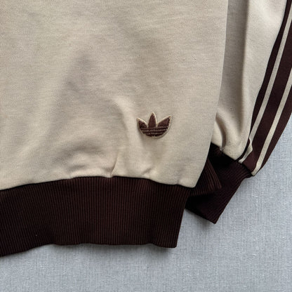70s adidas アディダス トラックジャケット ベージュ 4号 ジャージ デサント製 西ドイツ 2604-0012