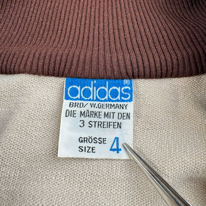 70s adidas アディダス トラックジャケット ベージュ 4号 ジャージ デサント製 西ドイツ 2604-0012
