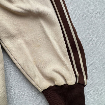 70s adidas アディダス トラックジャケット ベージュ 4号 ジャージ デサント製 西ドイツ 2604-0012