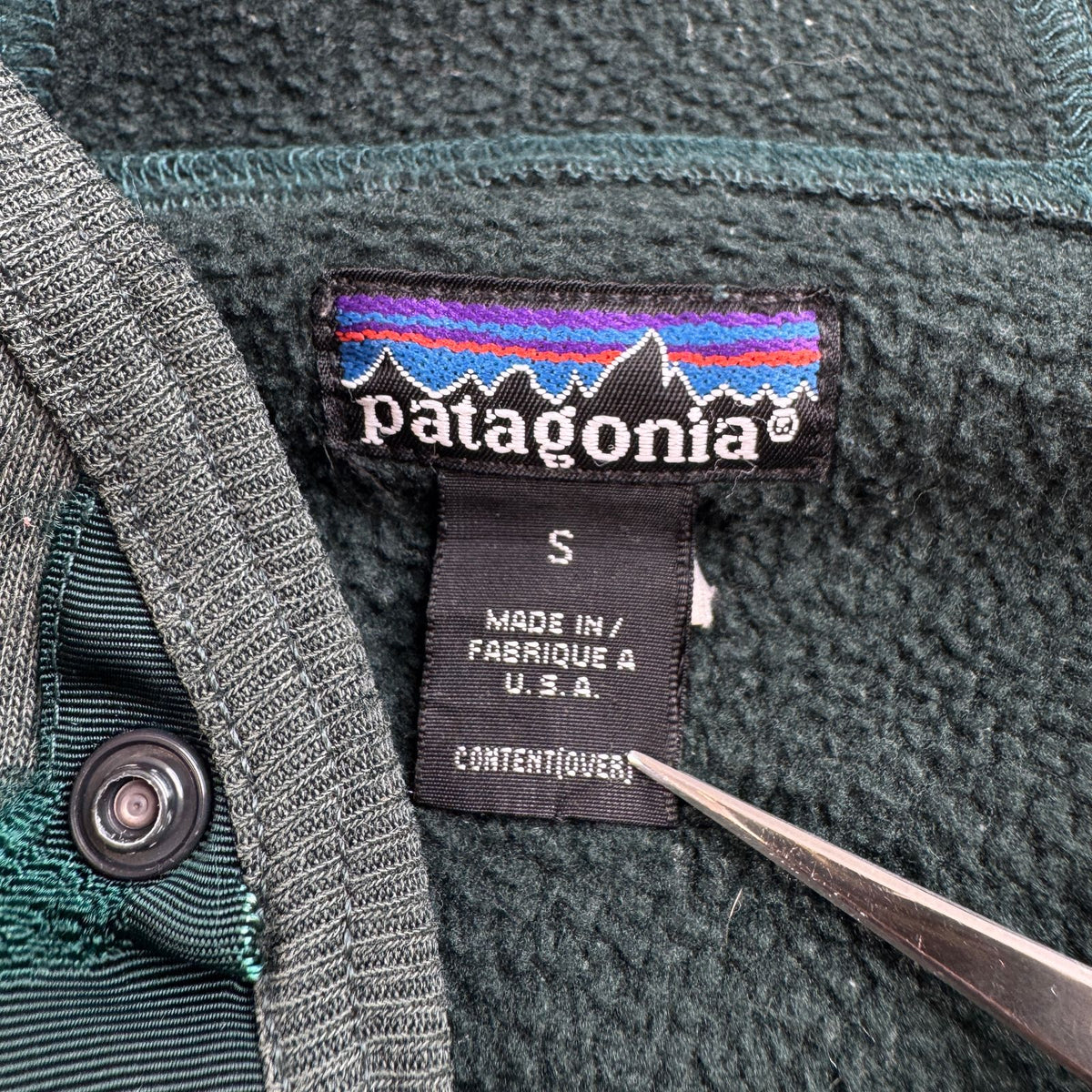 90s パタゴニア マトリックスフリース カーキ オリーブ USA製 S matrix fleece hooded pullover 2604-0229