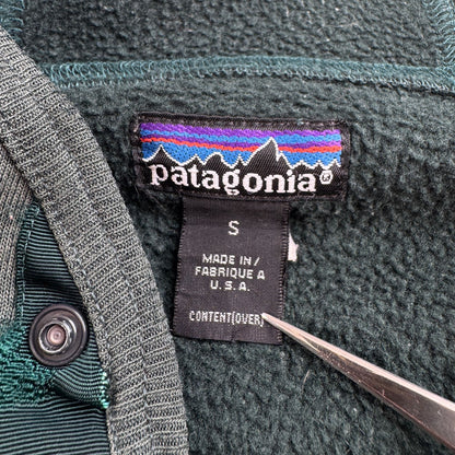 90s パタゴニア マトリックスフリース カーキ オリーブ USA製 S matrix fleece hooded pullover 2604-0229
