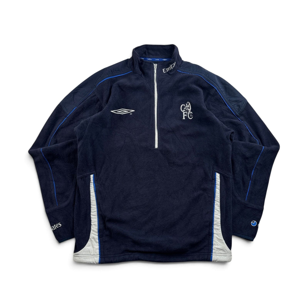 00s UMBRO アンブロ チェルシー フリース ハーフジップ ジャケット emirates ネイビー サッカー 2605-00138