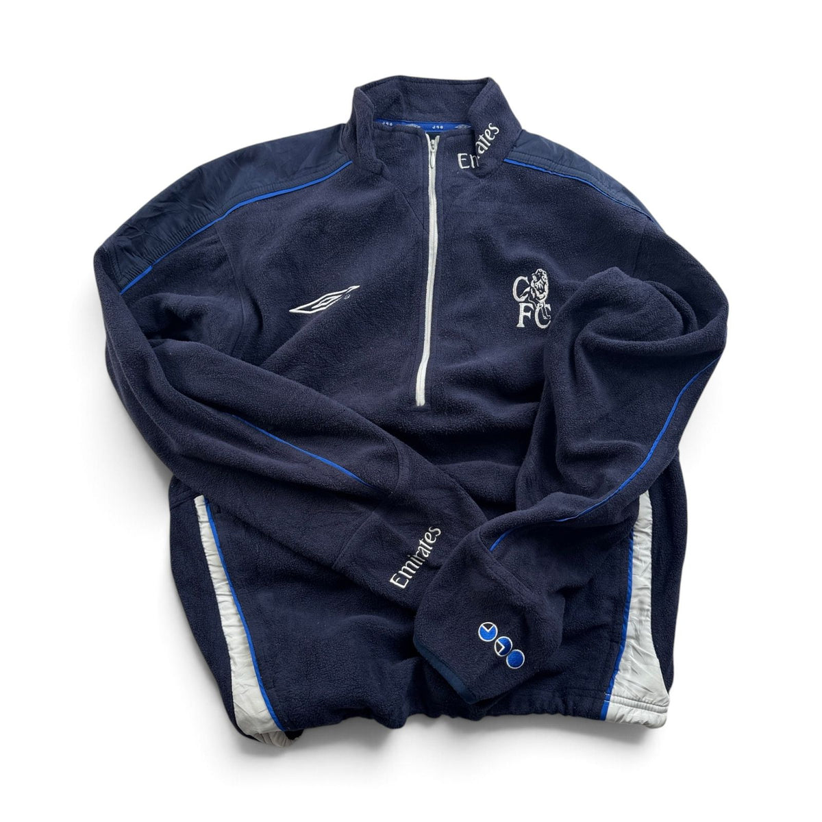 00s UMBRO アンブロ チェルシー フリース ハーフジップ ジャケット emirates ネイビー サッカー 2605-00138
