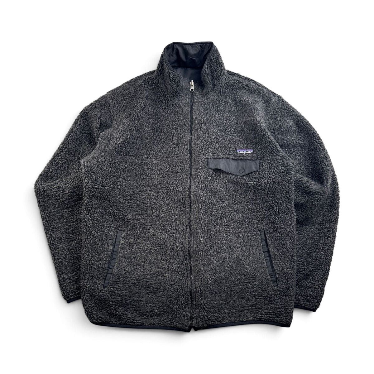 パタゴニア リバーシブル スナップジップ ジャケット フリース グリセード Reversible Snap-Zip Jacket 黒 グレー 2605-00170