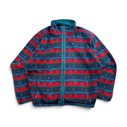 80s L.L.Bean エルエルビーン アズテック ネイティブ柄 フリースジャケット フルジップ マルチカラー USA製 2605-00204