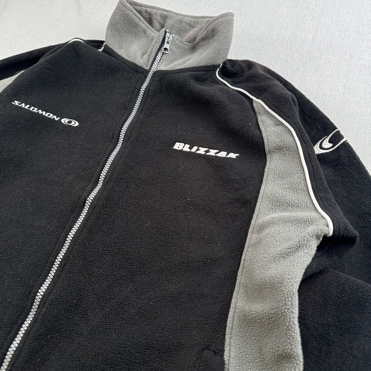 00s Salomon フリース サロモン Bridgestone BLIZZAK ブリヂストン ブリザック コラボ ジャケット フルジップ ブラック 2605-00196