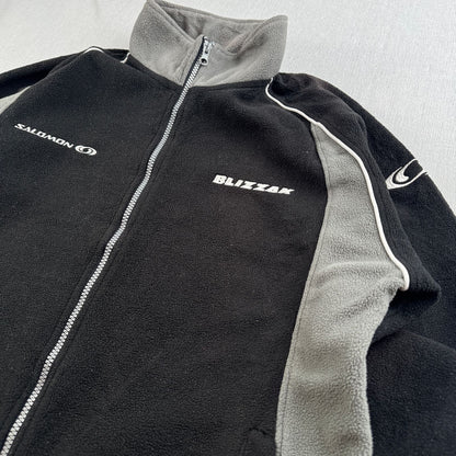 00s Salomon フリース サロモン Bridgestone BLIZZAK ブリヂストン ブリザック コラボ ジャケット フルジップ ブラック 2605-00196