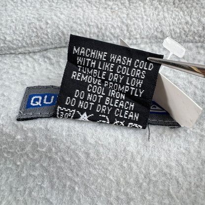 90s 00s 未使用品 Quiksilver クイックシルバー フリースジャケット フルジップ バイカラー グレー×ブラック 香港製 M 2605-00199
