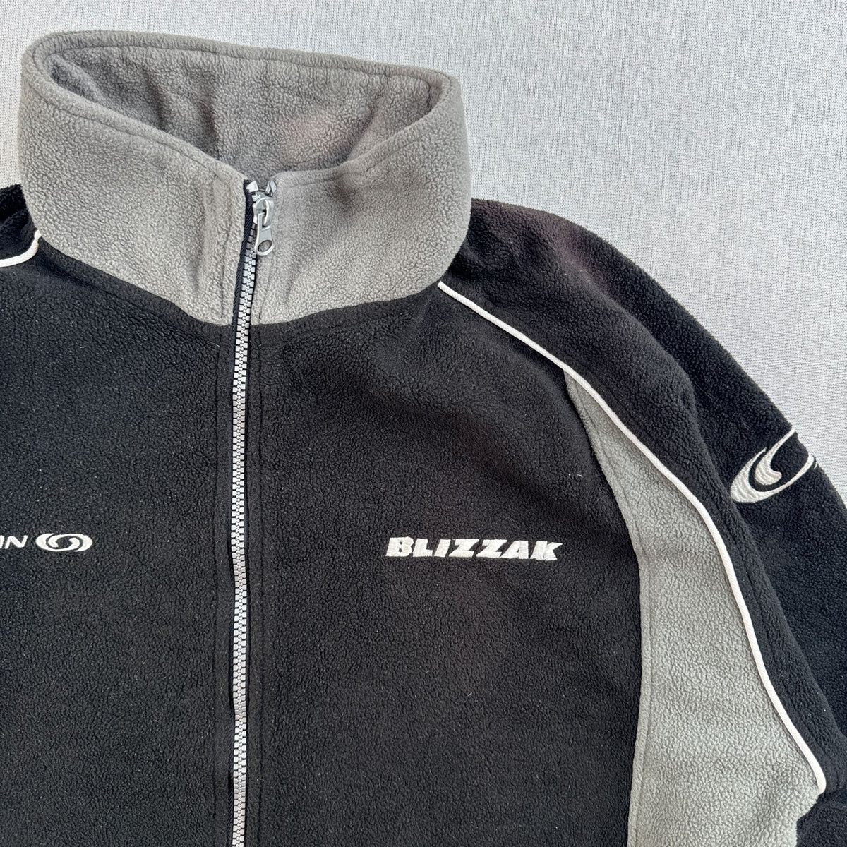 00s Salomon フリース サロモン Bridgestone BLIZZAK ブリヂストン ブリザック コラボ ジャケット フルジップ ブラック 2605-00196