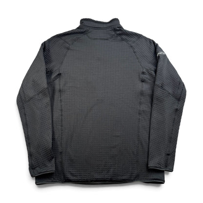 美品 Patagonia パタゴニア R1 グリッドフリース Polartec ポーラテック ハーフジップ プルオーバー 黒 ブラック 企業 L 2605-00270