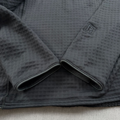 美品 Patagonia パタゴニア R1 グリッドフリース Polartec ポーラテック ハーフジップ プルオーバー 黒 ブラック 企業 L 2605-00270
