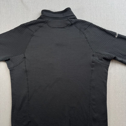 美品 Patagonia パタゴニア R1 グリッドフリース Polartec ポーラテック ハーフジップ プルオーバー 黒 ブラック 企業 L 2605-00270