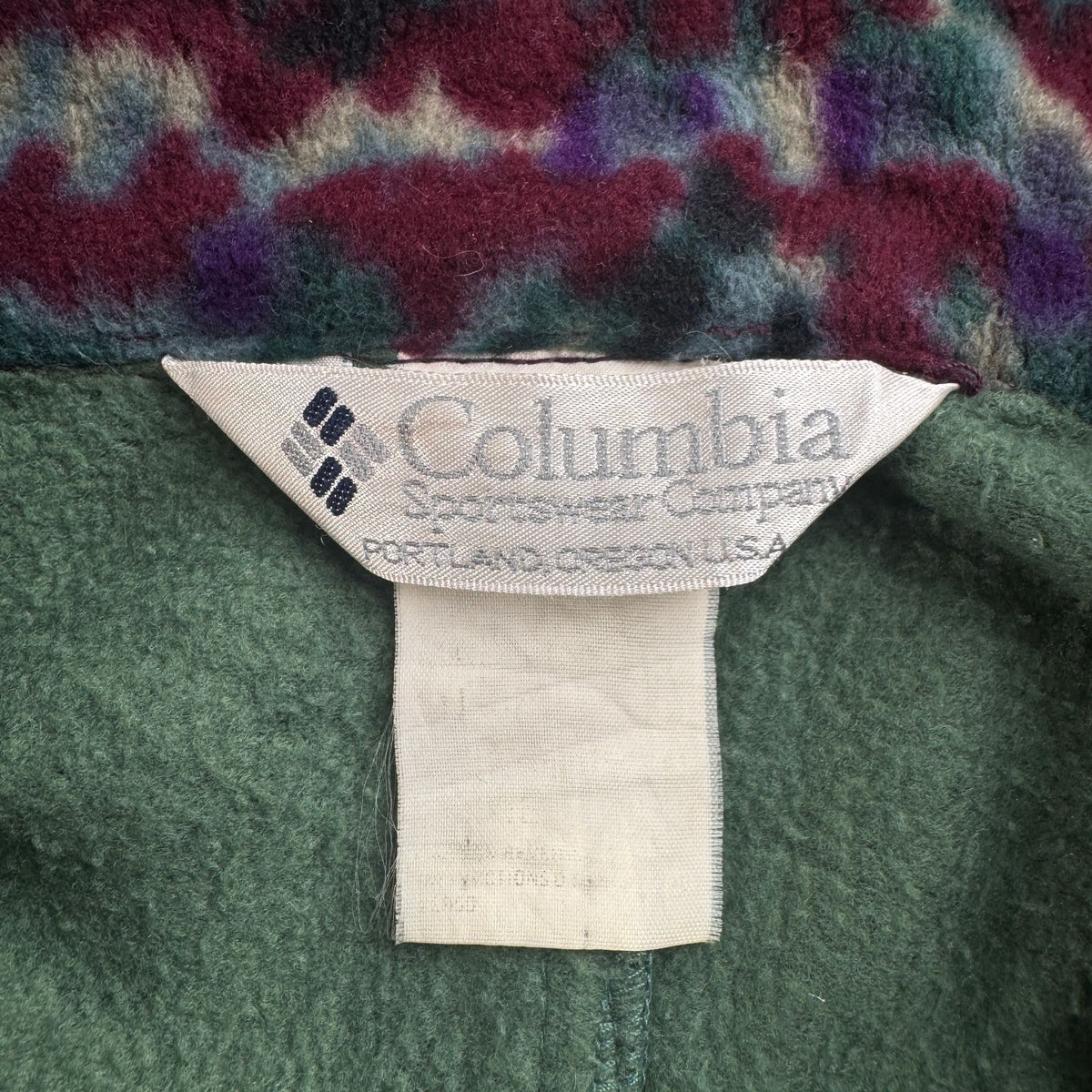 90s Columbia コロンビア リバーシブル フリース ジャケット グリーン パープル 2605-00294