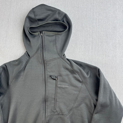 Patagonia パタゴニア R1 レギュレーター フーディ Polartec ポーラテック ハーフジップ プルオーバー パーカー フード グレー XS 2011年製 2605-00306