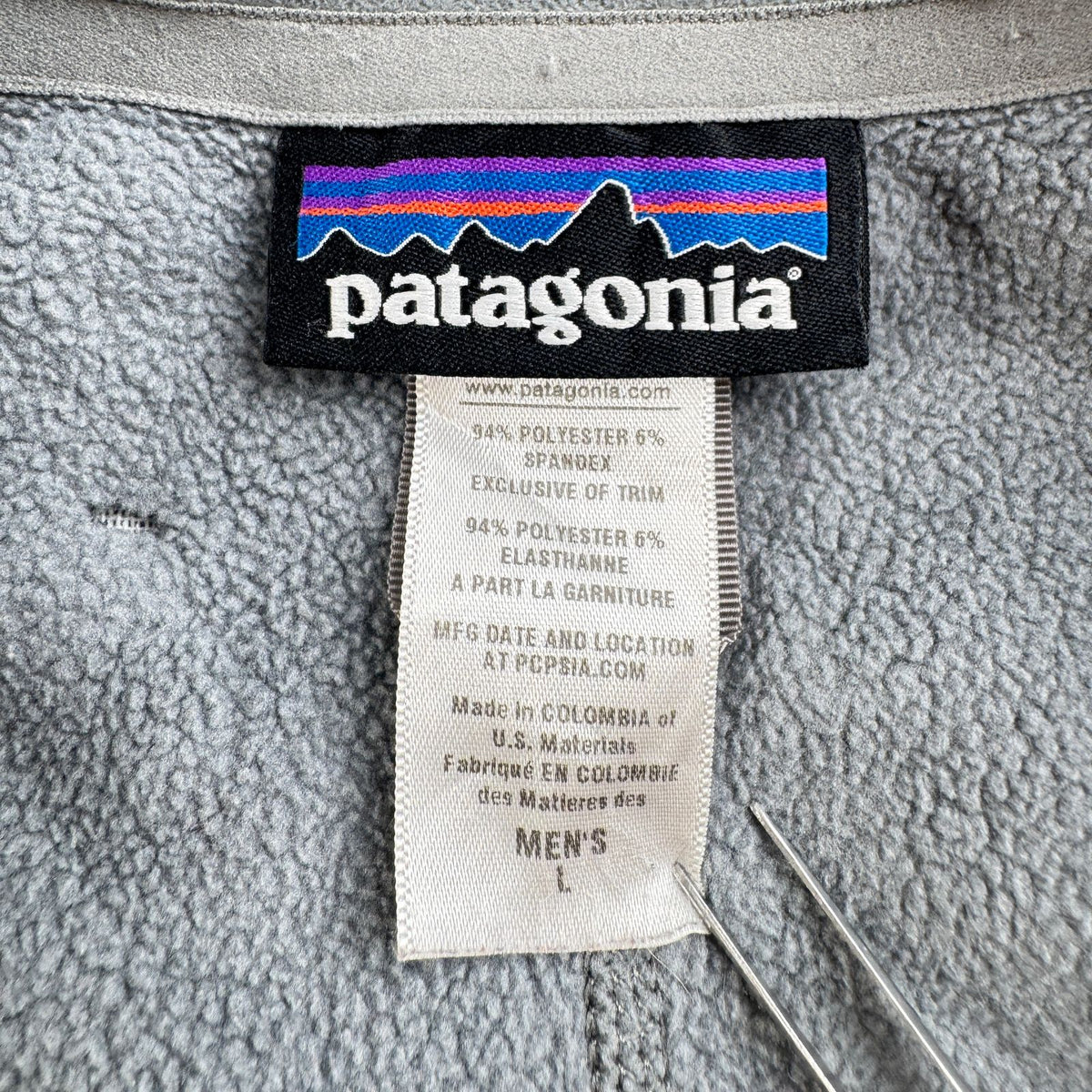 Patagonia パタゴニア ピトンハイブリッド フリースジャケット フルジップ ジャケット グレー 2013年製 2605-00295