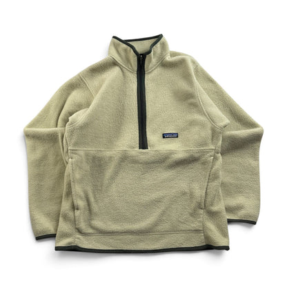 00s Patagonia パタゴニア シンチラ ハーフジップ フリース プルオーバー マースピアル ベージュ クリーム色 2001年製 2605-00343