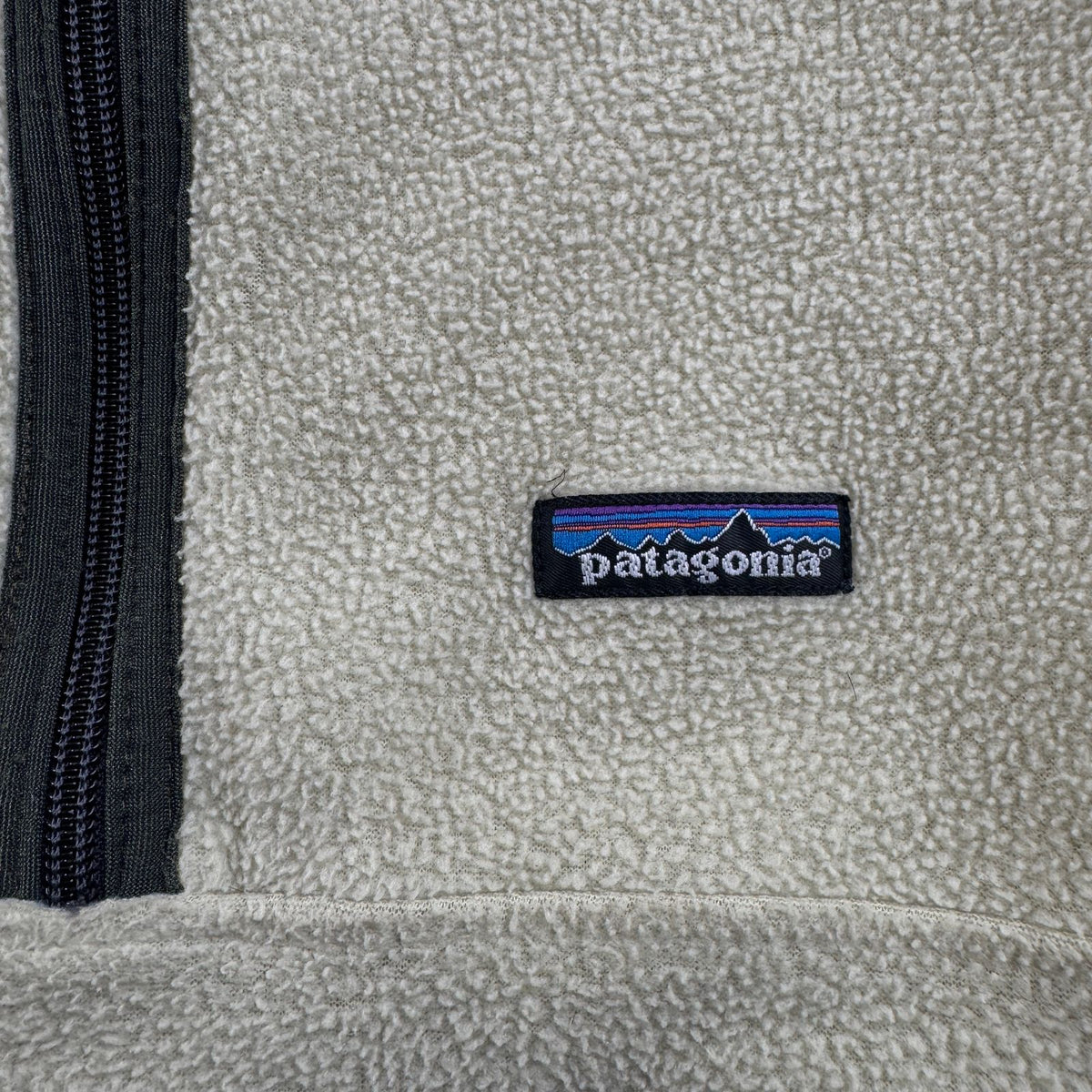 00s Patagonia パタゴニア シンチラ ハーフジップ フリース プルオーバー マースピアル ベージュ クリーム色 2001年製 2605-00343
