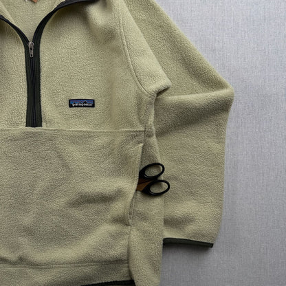 00s Patagonia パタゴニア シンチラ ハーフジップ フリース プルオーバー マースピアル ベージュ クリーム色 2001年製 2605-00343