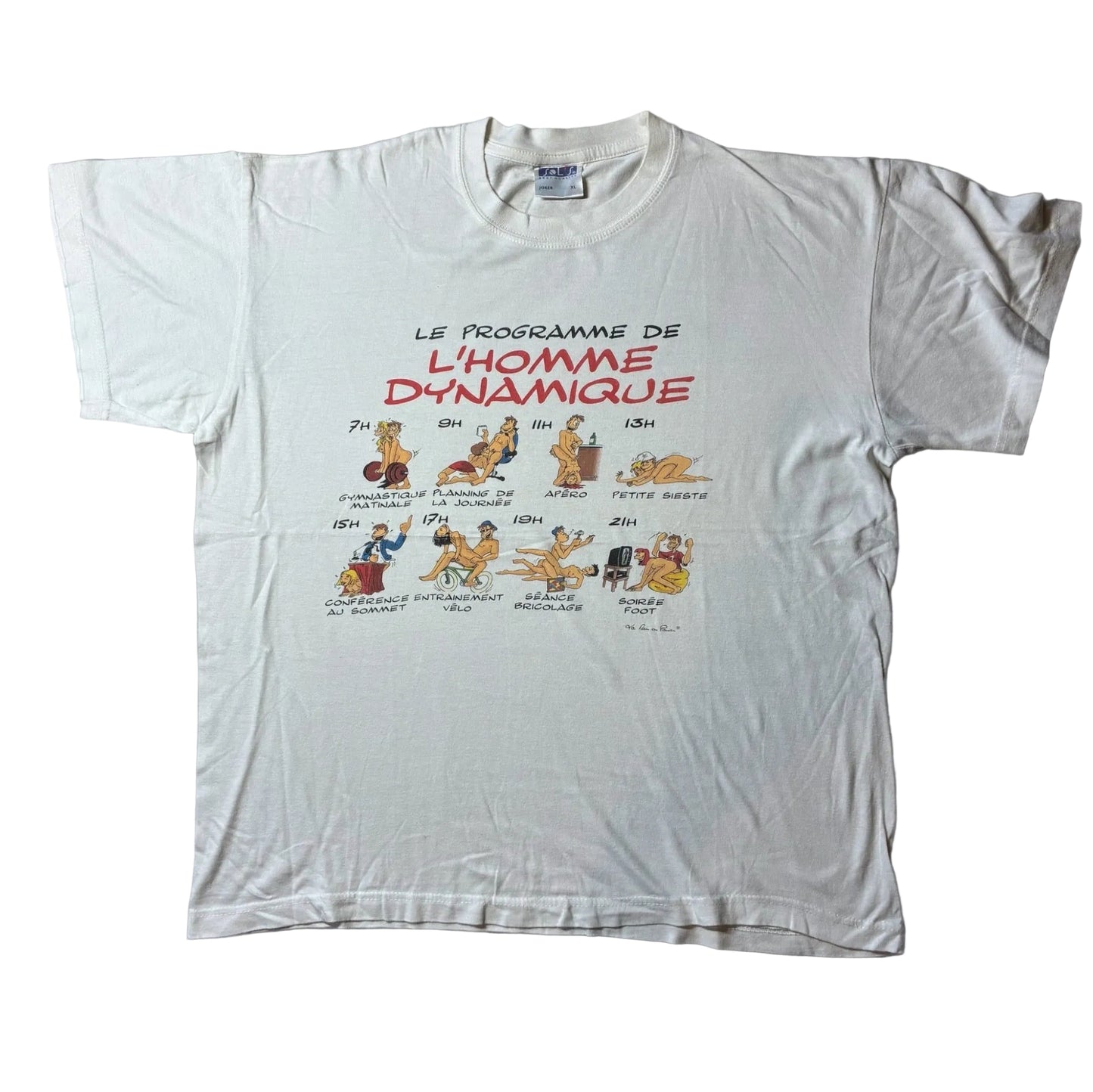 メンズトレーニングプログラム エロT L'HOMME DYNAMIQUE SOL'S ホワイト XL a-u-2505-093