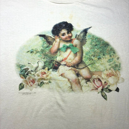 90s 天使 キューピッド アートT Hanes USA製 ホワイト XL a-u-2505-062