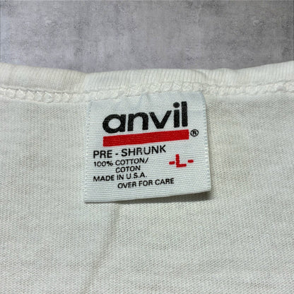 90s The Nature Company ボタニカル 植物 蝶 anvil USA製 ホワイト L a-u-2505-064