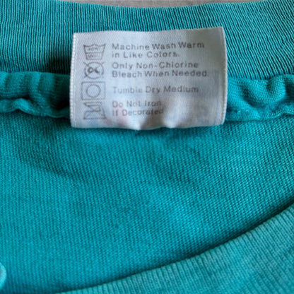 80s Spoleto Festival アートT USA製 Hanes 水色 XL a-u-2505-029