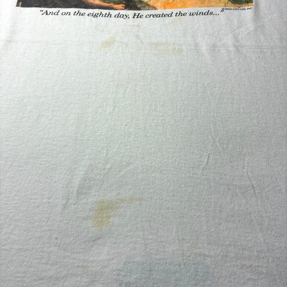 80s 90s Michelangelo ミケランジェロ パロディT pull my finger アートT  ホワイト XL a-u-2505-081