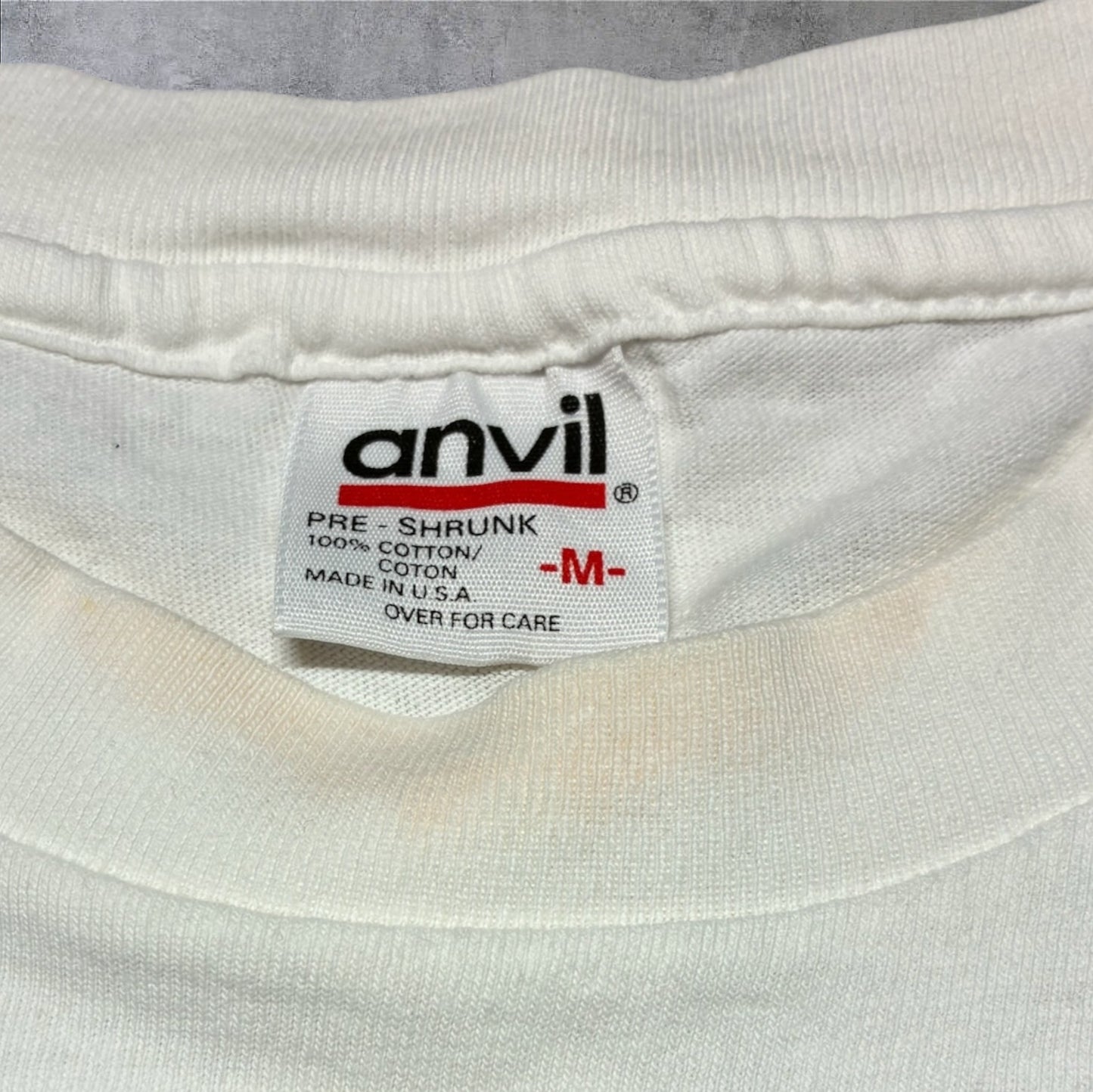 90s human i tee カエル アニマルT anvil USA製 ホワイト M a-u-2505-050