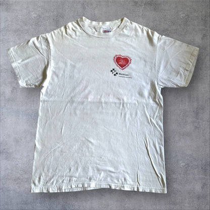 90s プロモT Hanes USA製 ホワイト L a-u-2505-018