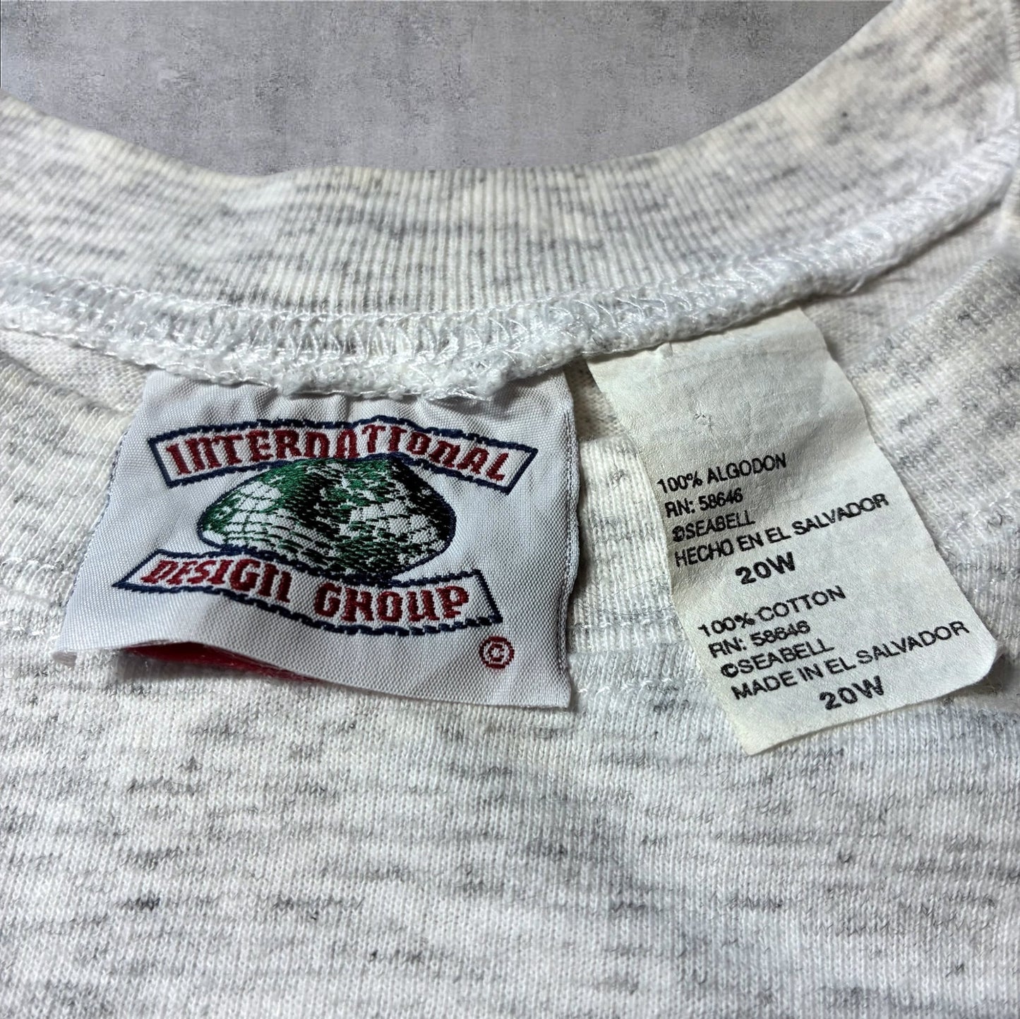 90s SEA BELL USA 犬柄 アニマルT グレー a-u-2505-083