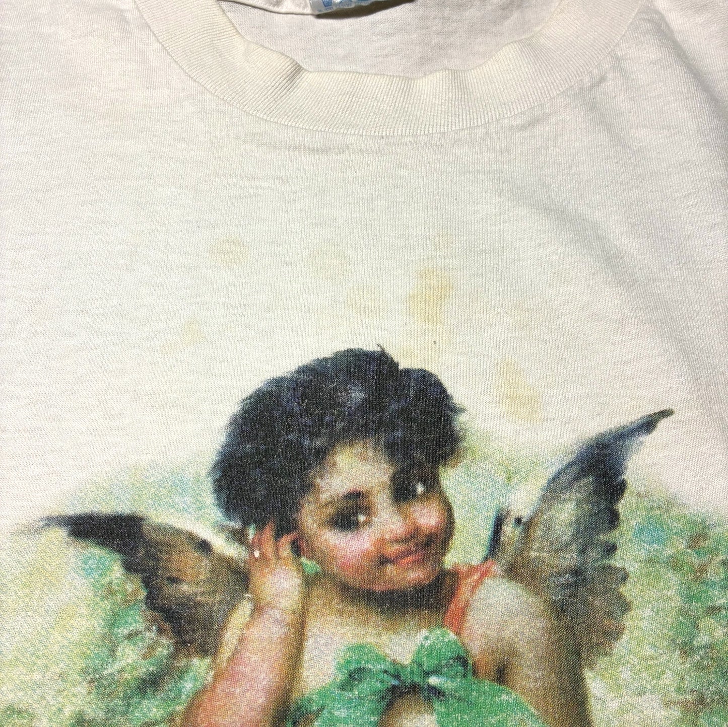 90s 天使 キューピッド アートT Hanes USA製 ホワイト XL a-u-2505-062