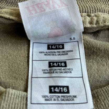 90s カエル 総柄 フルーツオブザルーム 14/16 カーキ a-u-2505-019