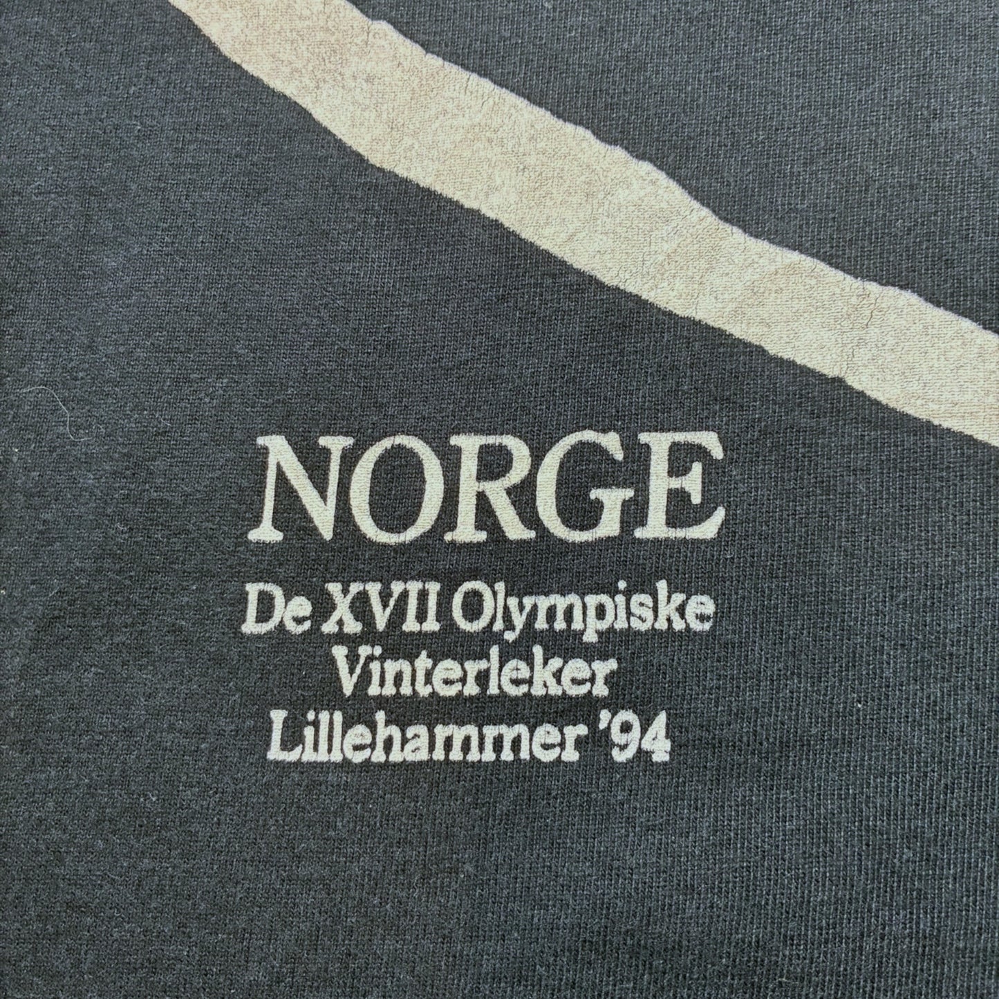 90s ノルウェー リレハンメル オリンピック アルペンスキー ロンT 黒 NORGE a-u-2505-035