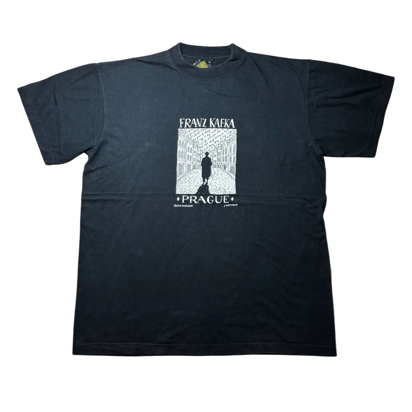 90s Franz Kafka フランツカフカ スーベニアT ブラック M a-u-2505-059
