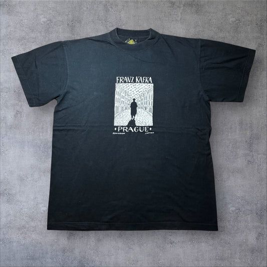 90s Franz Kafka フランツカフカ スーベニアT ブラック M a-u-2505-059