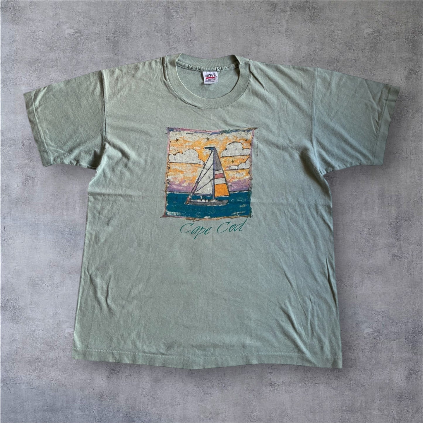 90s Carol Hagan Sution CAPE COD ヨット anvil USA製 L a-u-2505-021