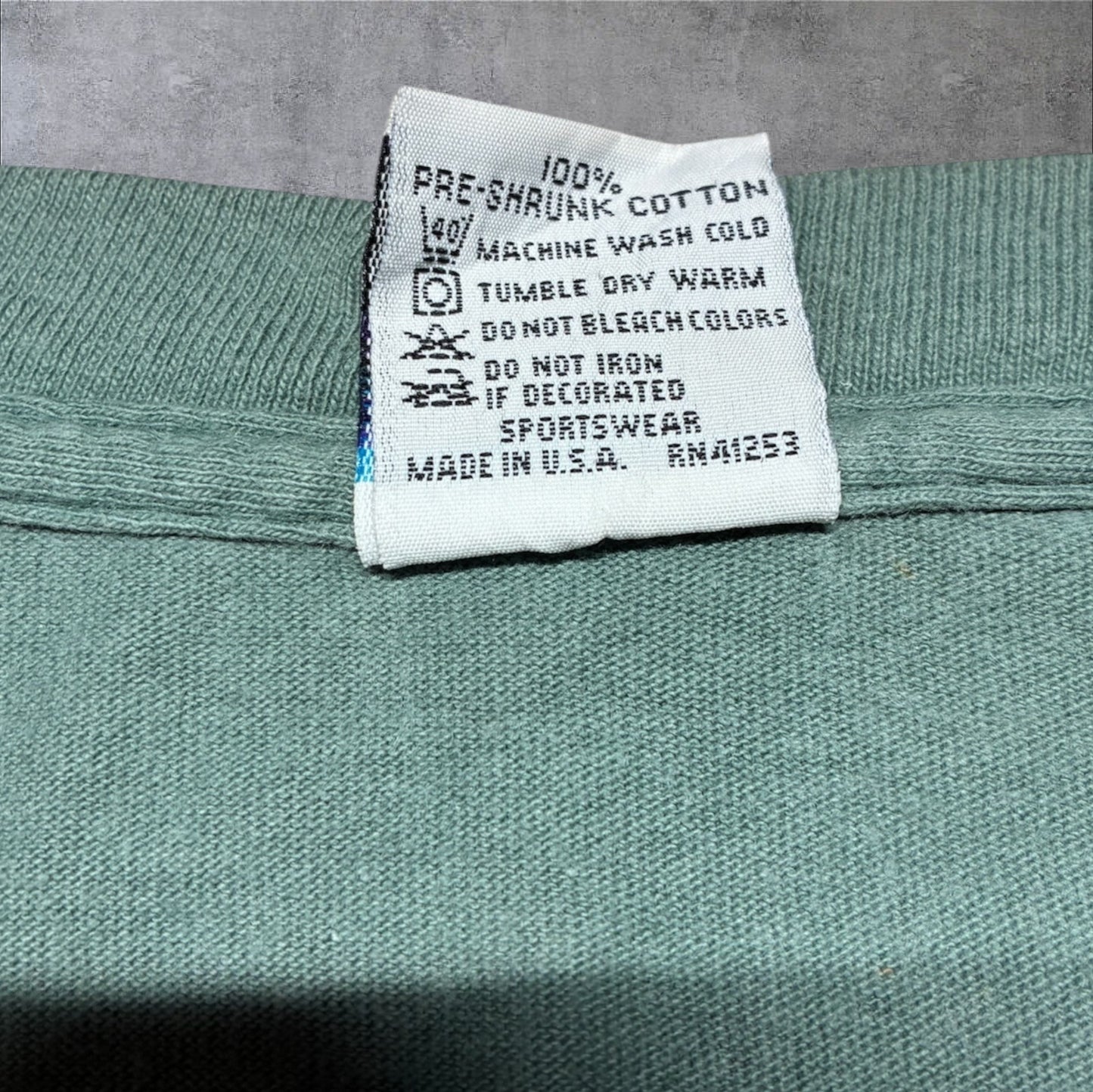 90s 太陽と月 love hope equality calcru USA製 カーキ L a-u-2505-052