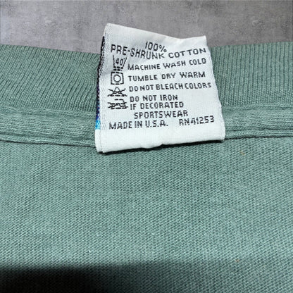 90s 太陽と月 love hope equality calcru USA製 カーキ L a-u-2505-052