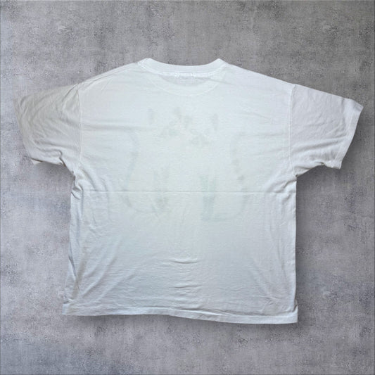 90s 猫 キャット アニマルT Hanes USA製 ホワイト XL a-u-2505-047