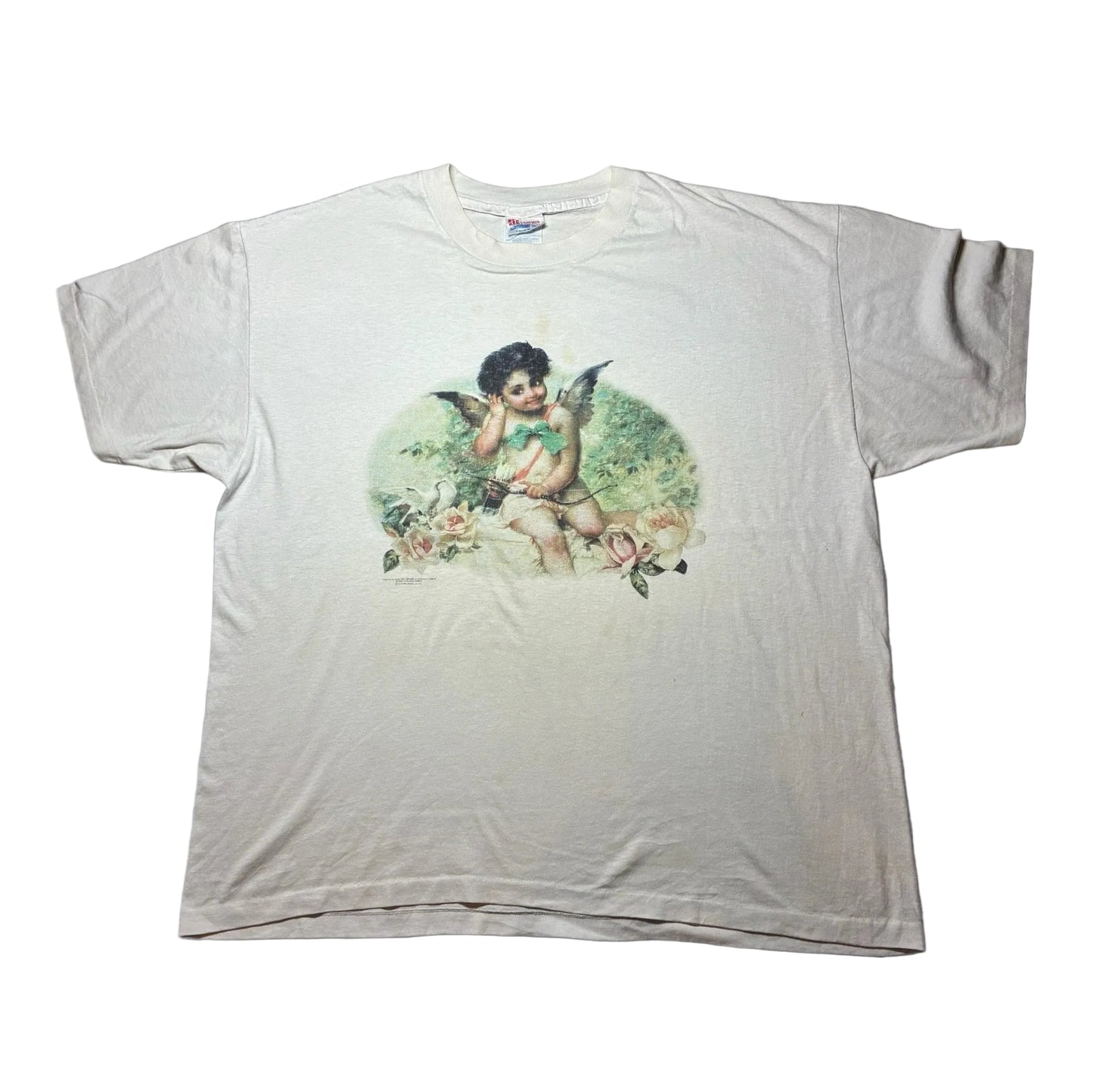 90s 天使 キューピッド アートT Hanes USA製 ホワイト XL a-u-2505-062