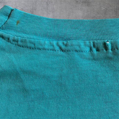 80s Spoleto Festival アートT USA製 Hanes 水色 XL a-u-2505-029