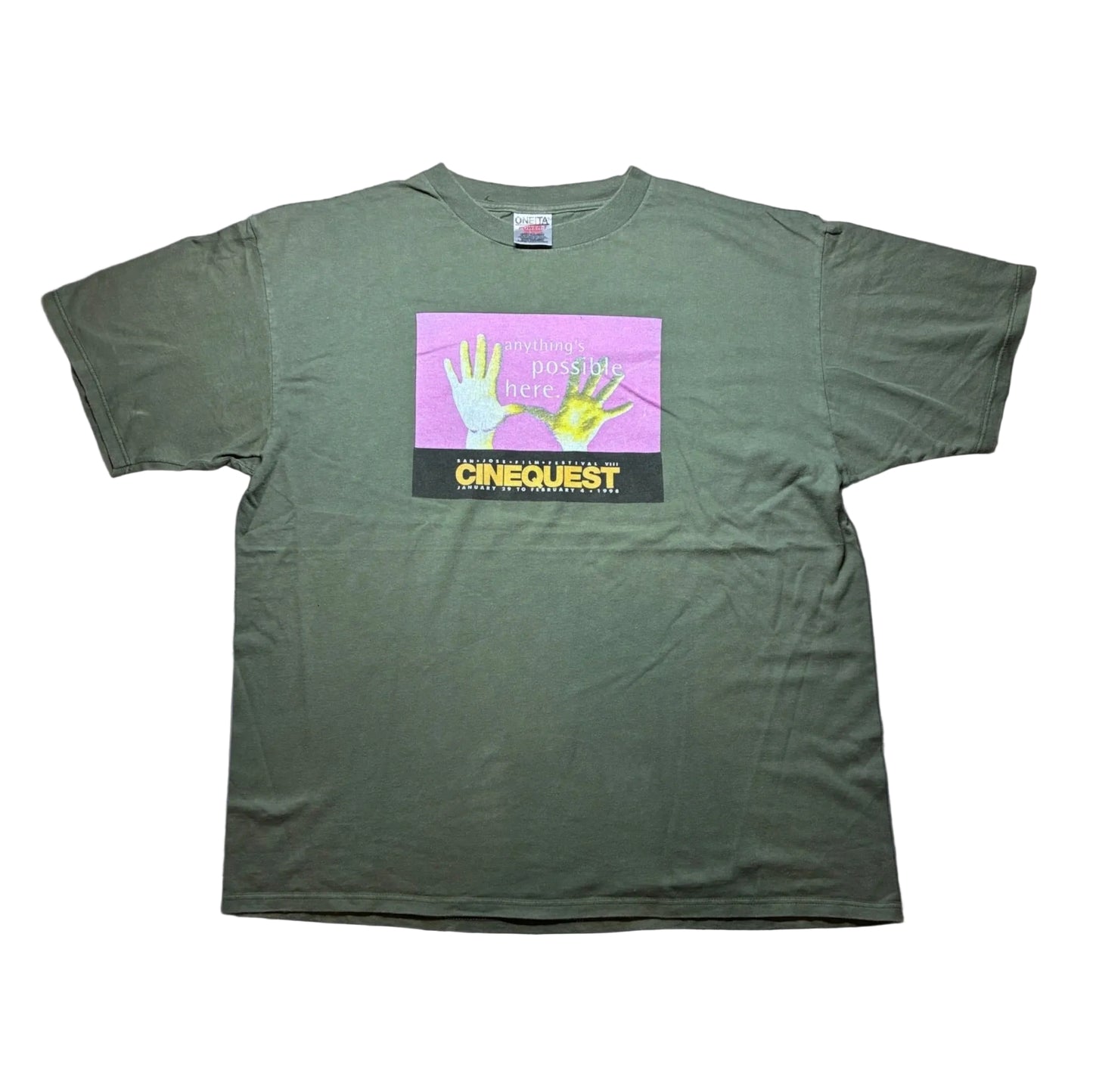 90s 映画祭 CINEQUEST ONEITA カーキ XL a-u-2505-051